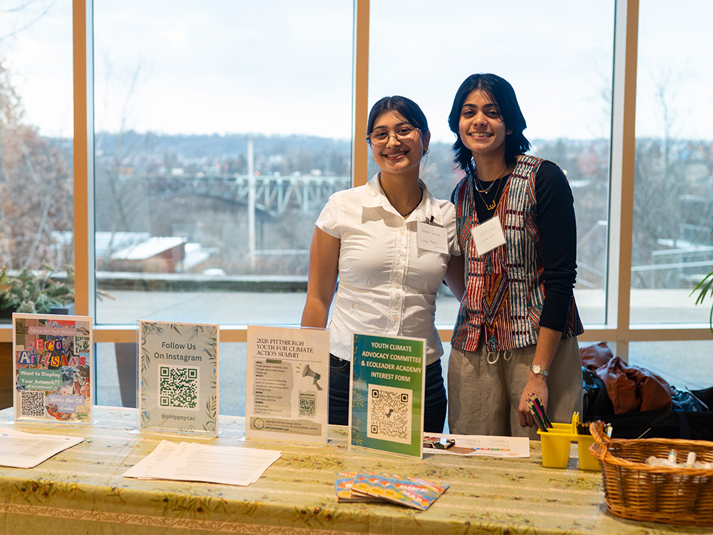 Aleena Siddiqui and Ameena George at Frick Environmental Center