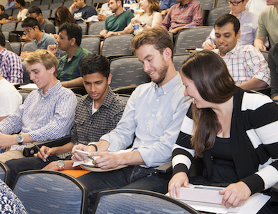 students learning