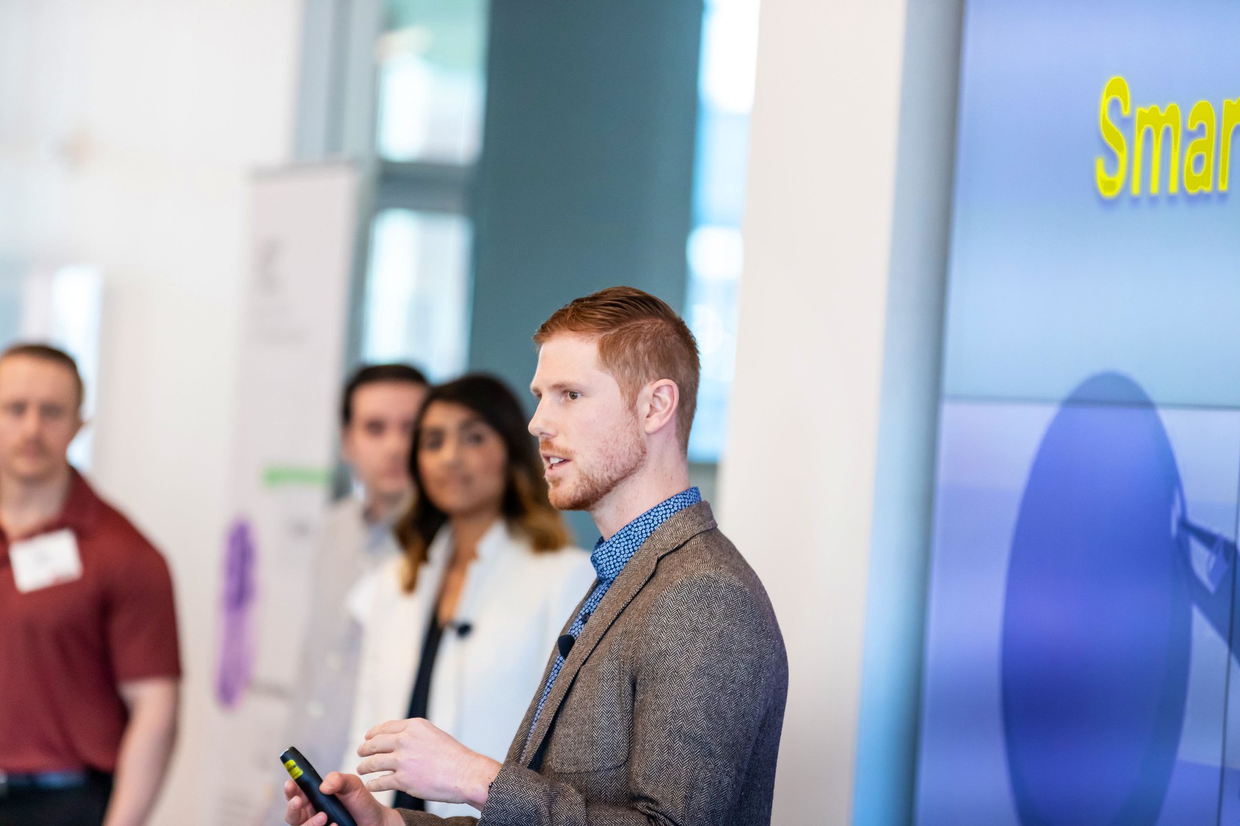 Graduate Student pitching at McGinnis