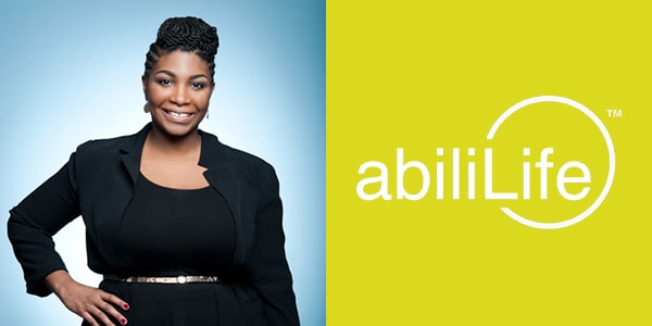 Courtney Williamson and abiliLife logo