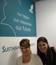 Lori Butler and Amanda Harber at Sustainable Pittsburgh offices