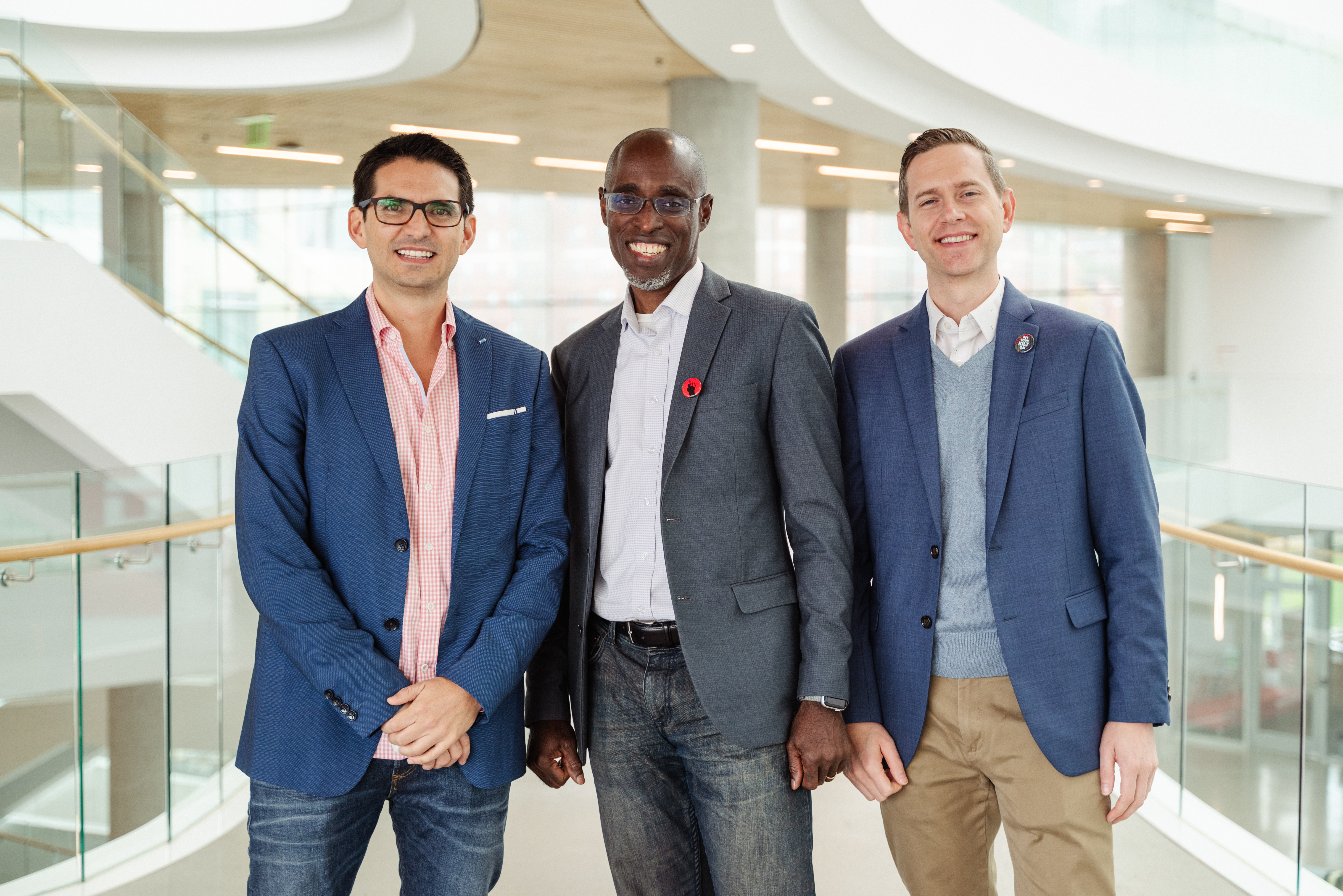 Photo from left to right of Juan Pablo Rubiano-Groot, Joseph Akpan and Jared Worful