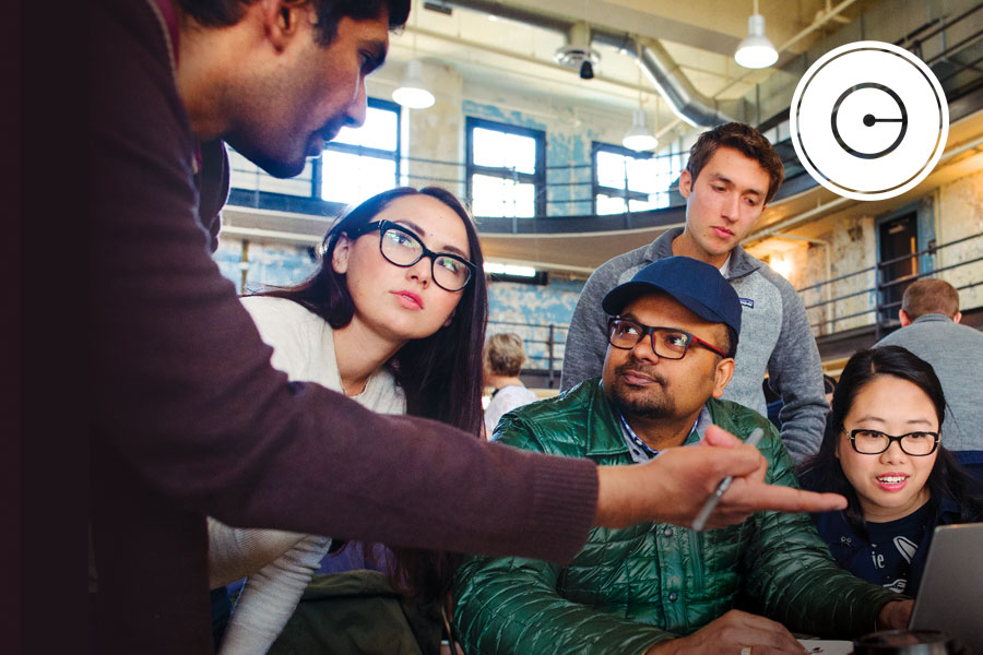 photo of diverse group of students collaborating