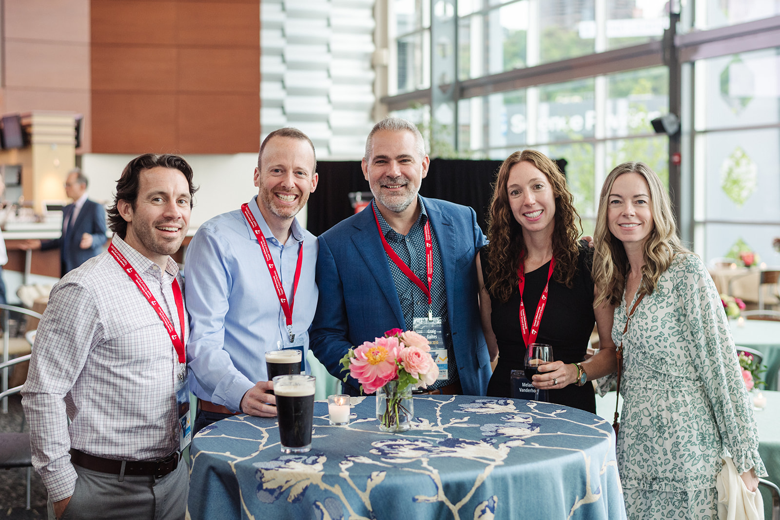 Five alumni gather at the All Class Celebration
