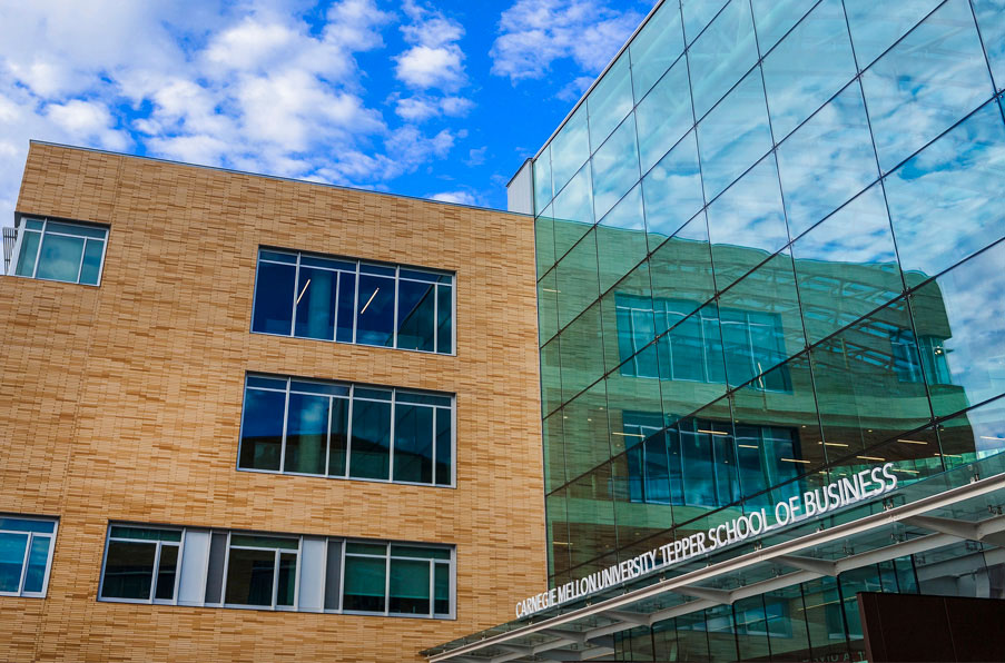 Image of the Tepper School of Business in Pittsburgh PA