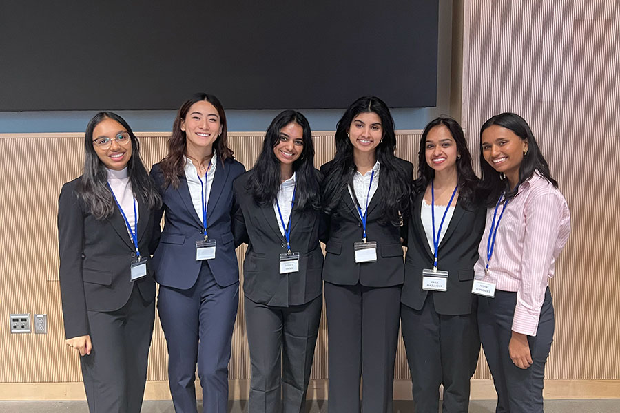 Churn and women in business case competition team