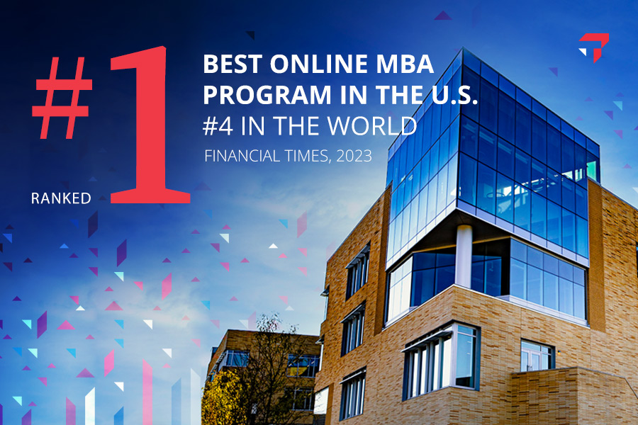 No. 1 in U.S. online mba ranking graphic