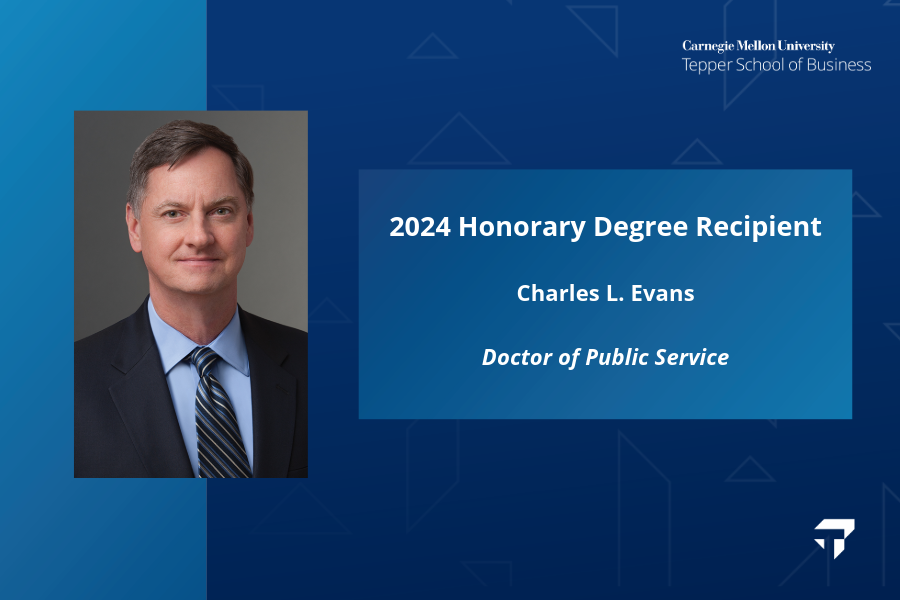 Image of Charles L. Evans, the Honorary Degree Recipient for the Tepper School of business