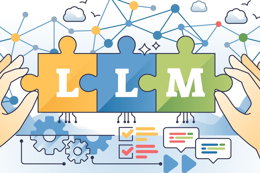 An illustration of an LLM
