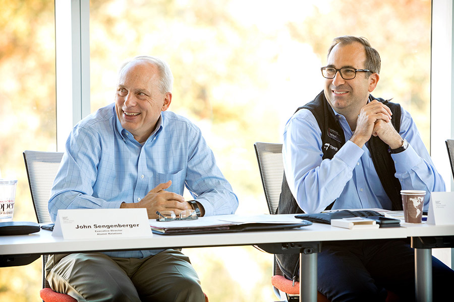 John at an Alumni Board meeting