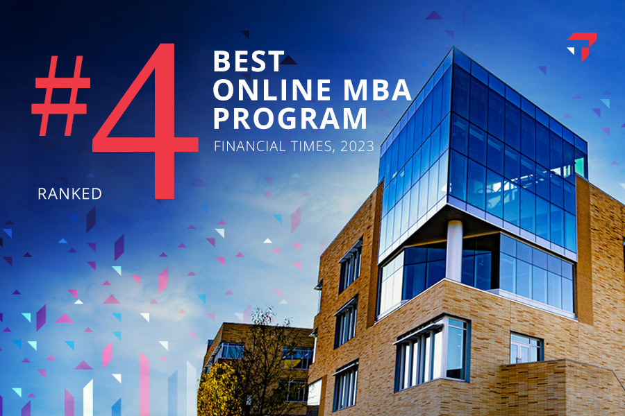 No. 4 online mba ranking graphic