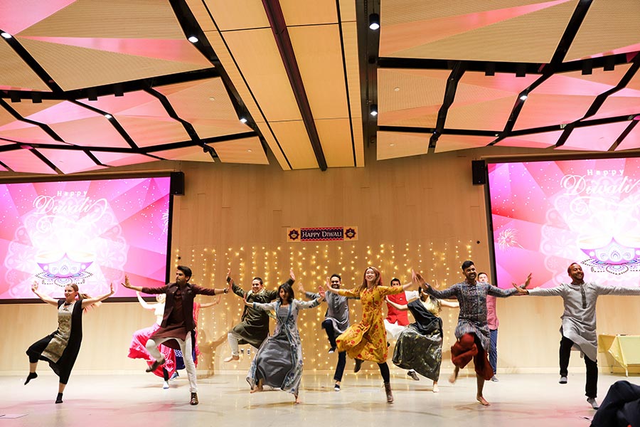 Traditional dancing at Diwali