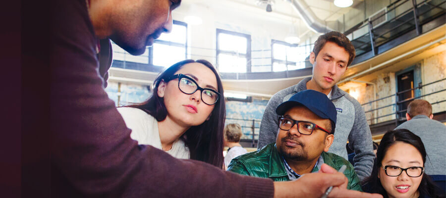 MBA students in discussion