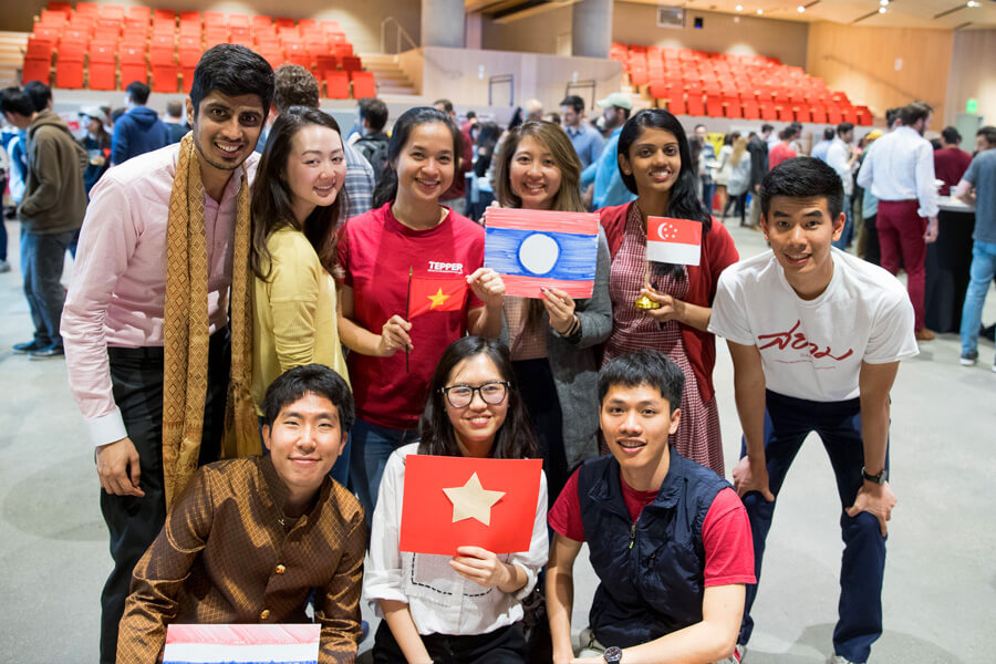 International students at international festival