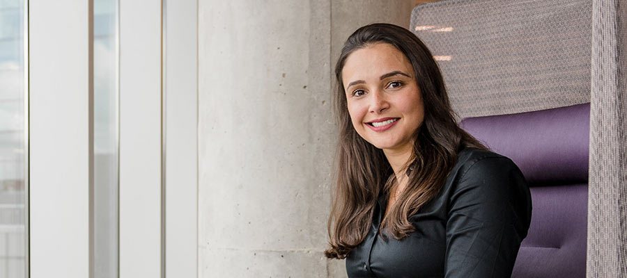 Female MBA student in professional attire