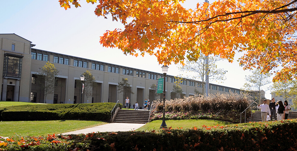 Carnegie Mellon University students strolling on campus