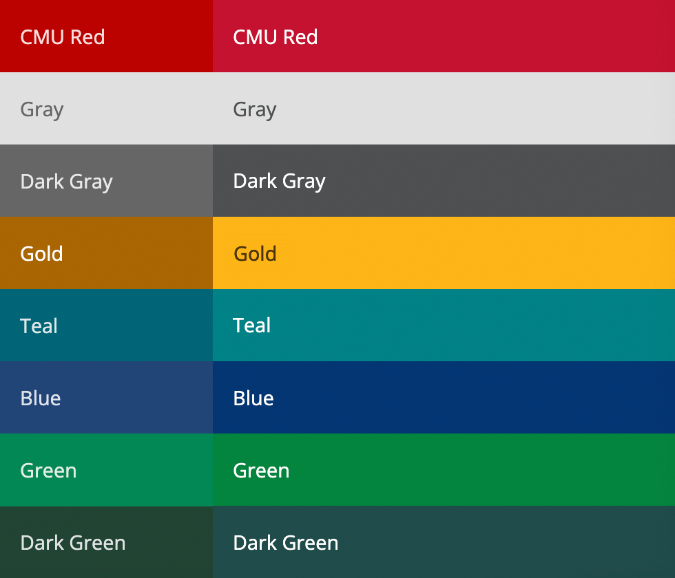 Colors - The CMU Brand - Carnegie Mellon University