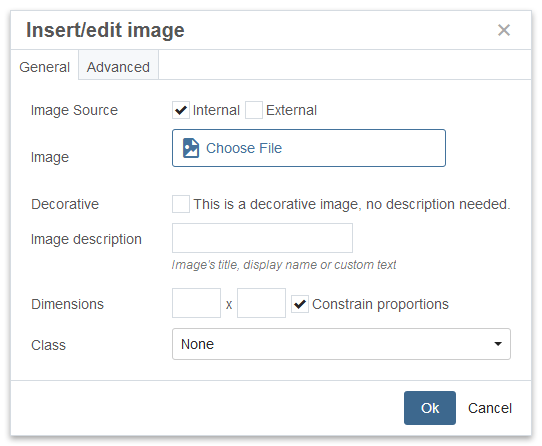 Insert/edit image window