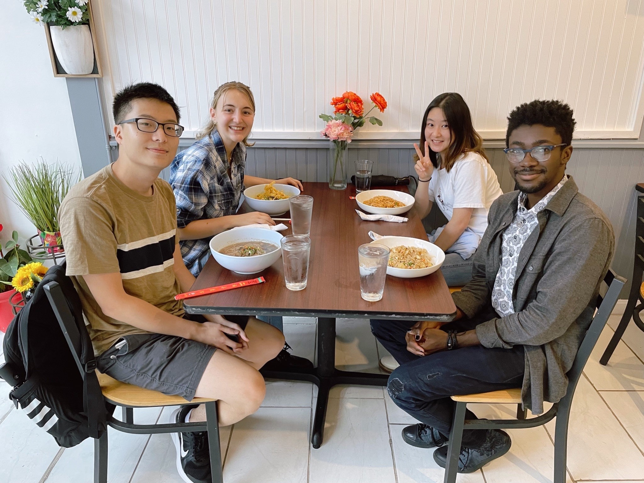 Chen, along with Here For You CMU sitting at a table 