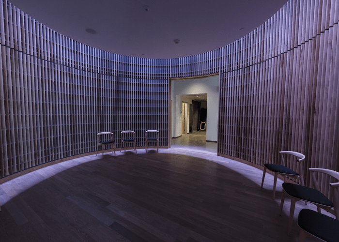 The Interfaith Room is a space dedicated to spiritual practice and learning, as well as nurturing relationships that build up our diverse CMU community. It was intentionally created as a circular design to symbolize the interconnectedness among us.