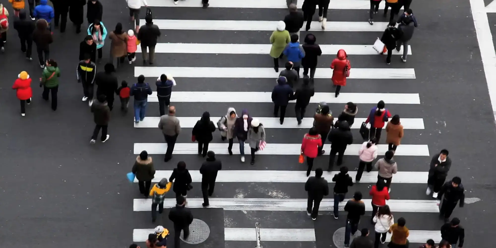 People on a crosswalk