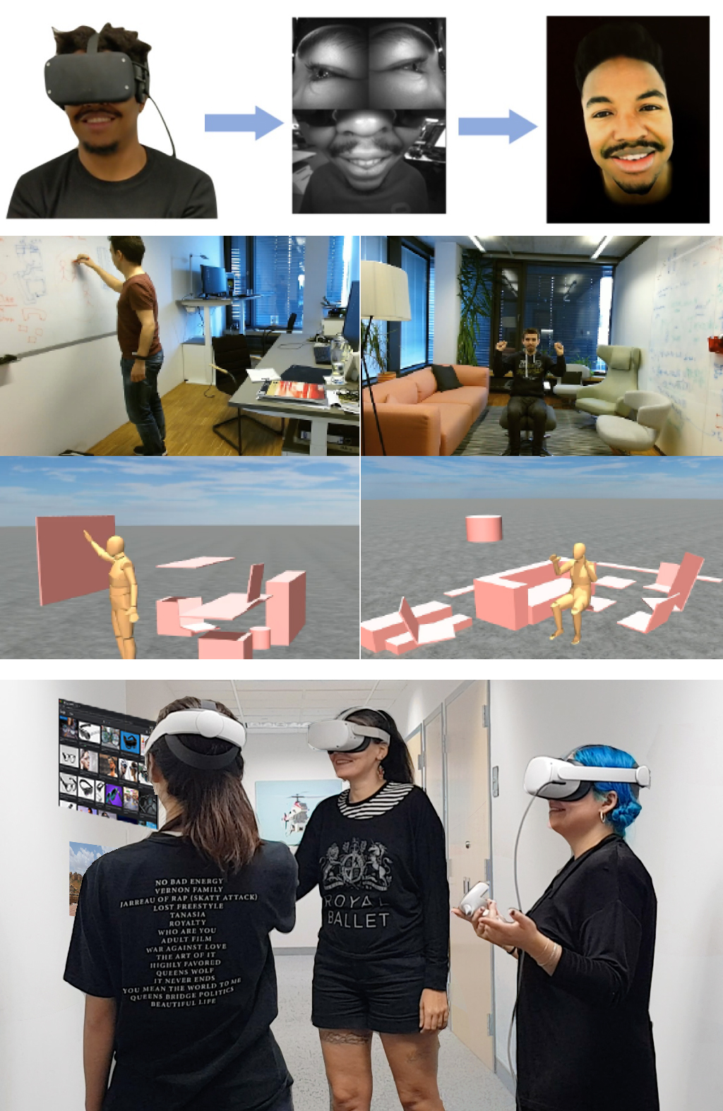 a collage of people wearing virtual reality goggles